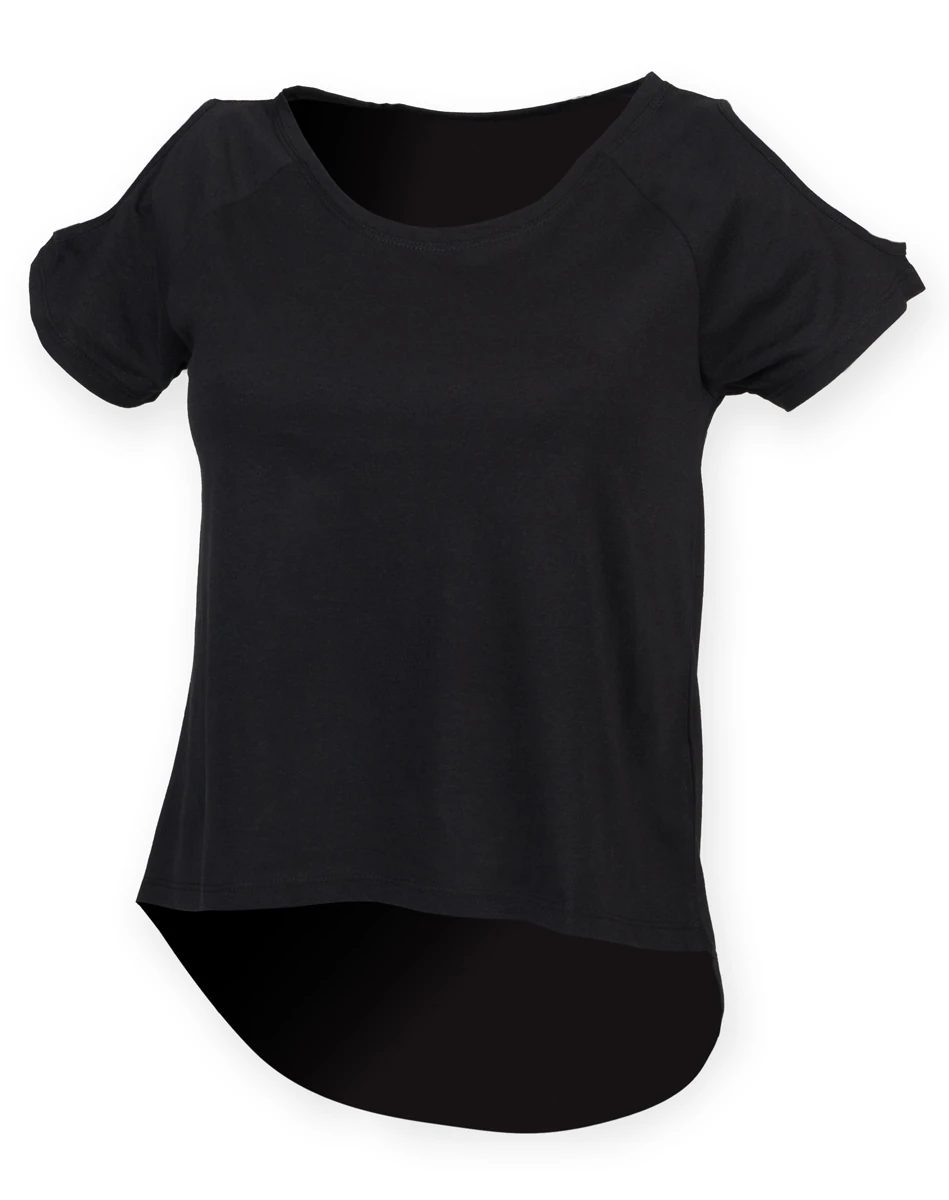 SkinniFit Womens Drop Tail T