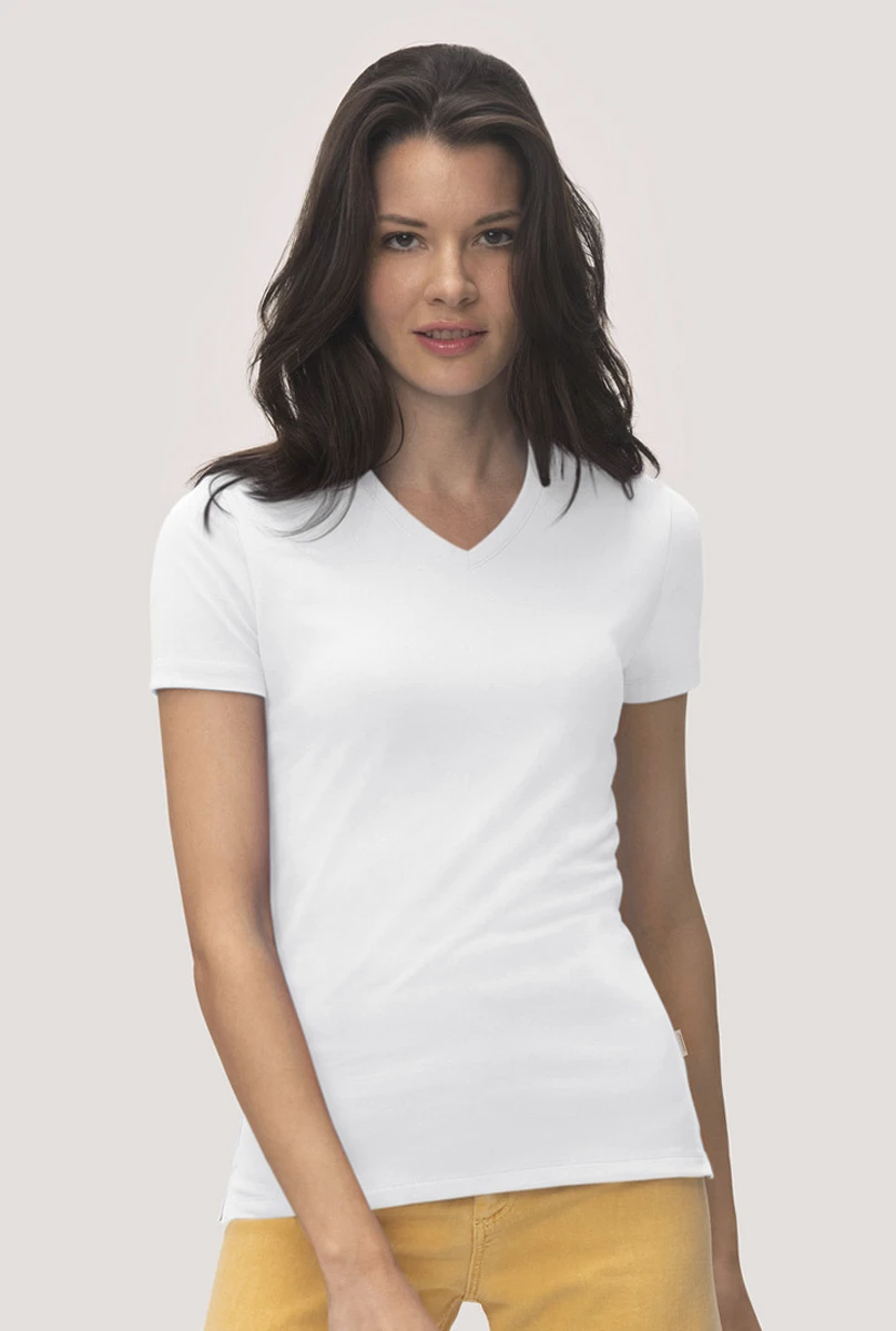 Hakro Ladies Cotton Tec V-Shirt