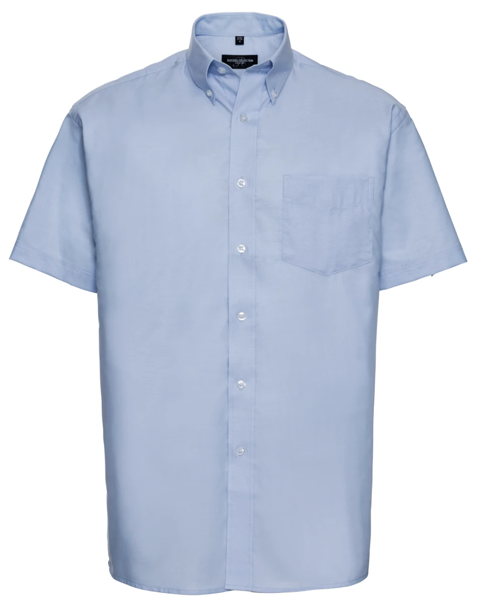 Russell Mens Short Sleeve Oxford Shirt