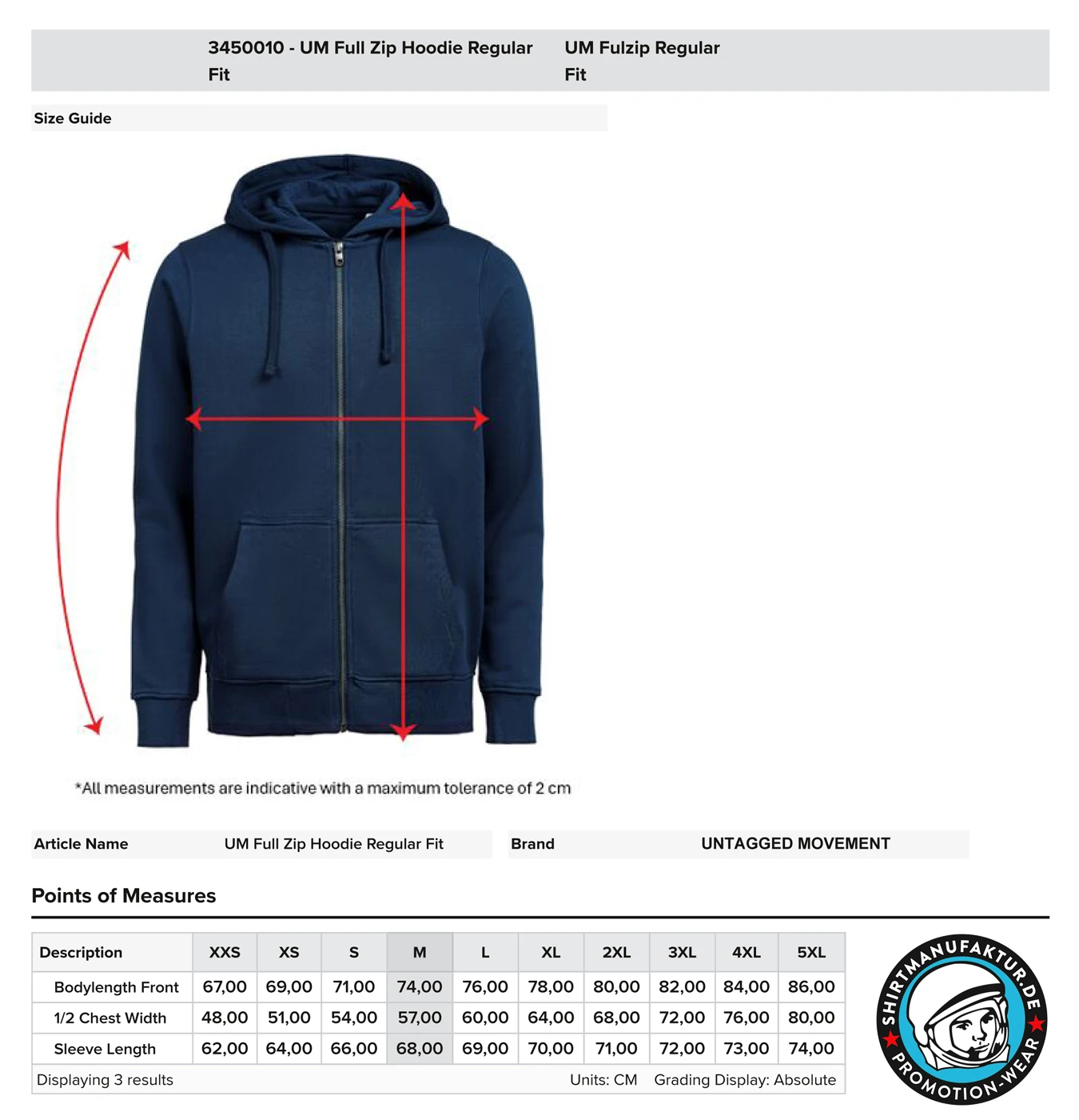 Untagged Movement Full Zip Hoodie Regular Fit
