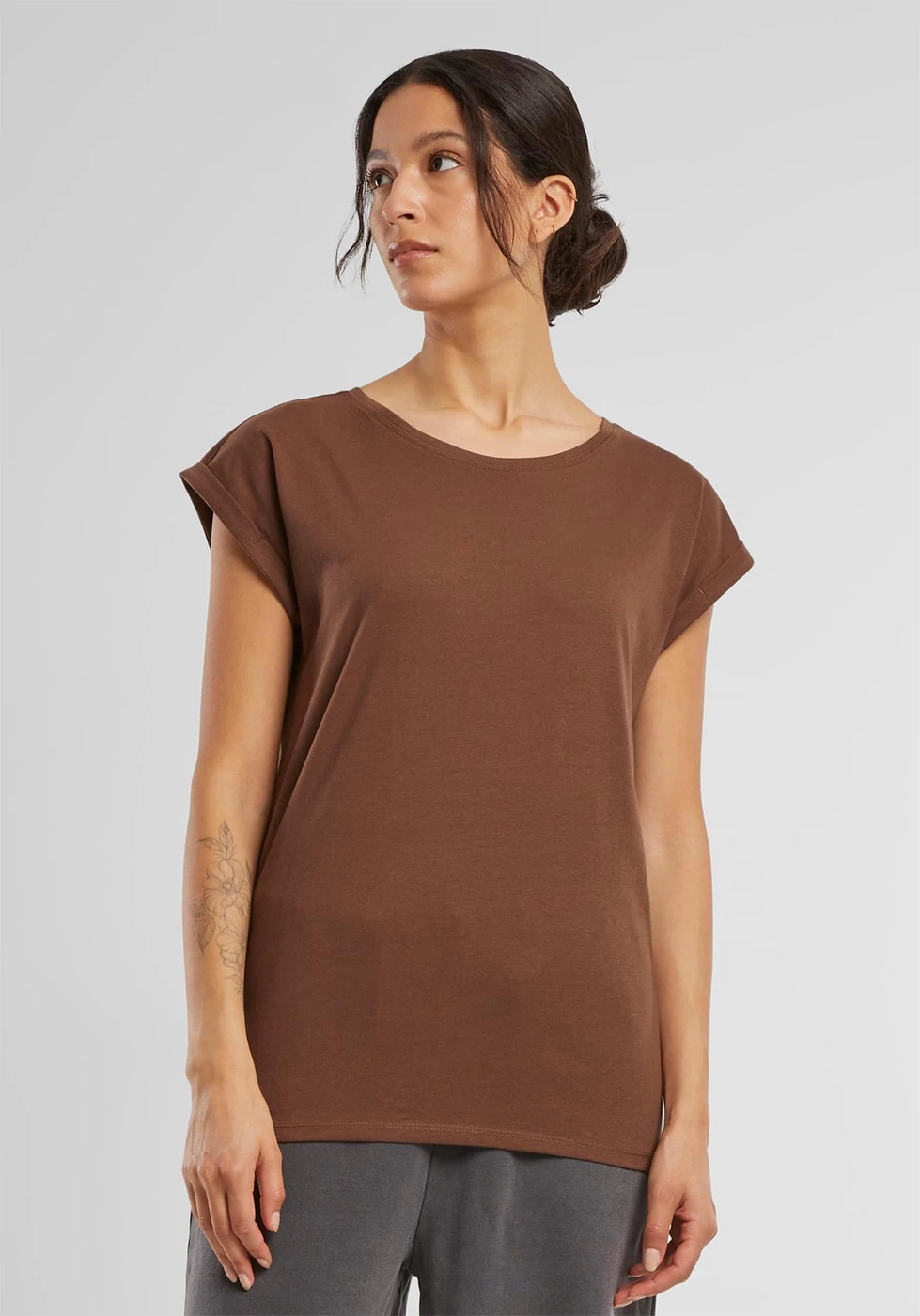 Build Your Brand Ladies Extended Shoulder Tee