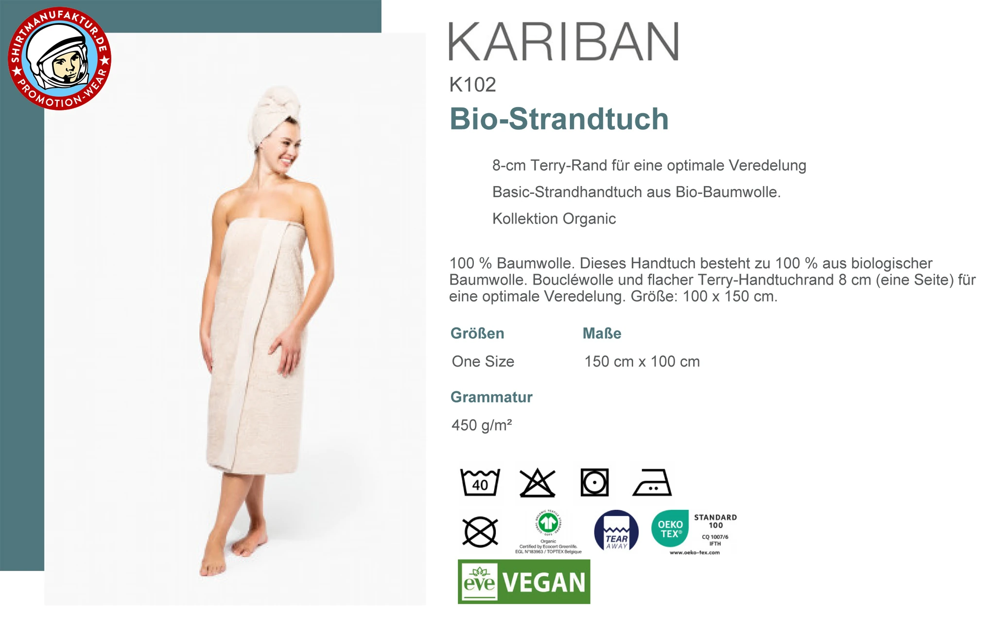 Kariban Bio-Strandtuch