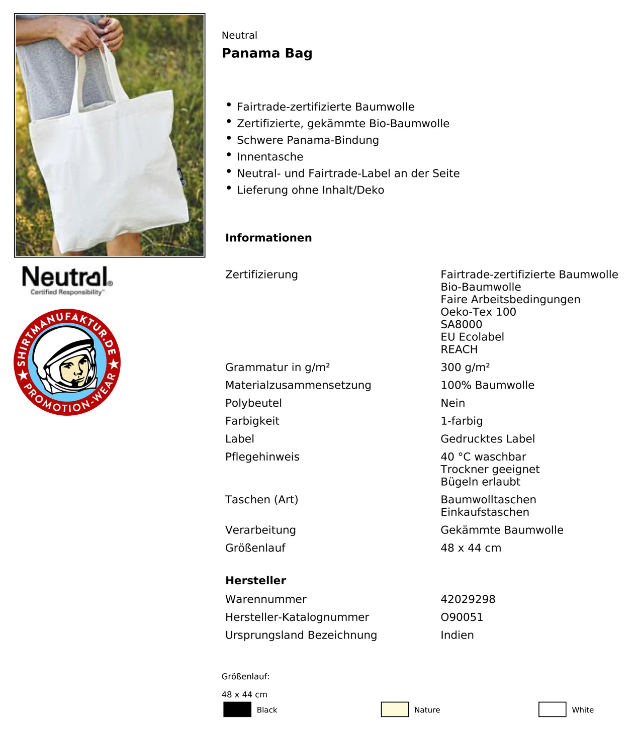 Neutral Panama Bag