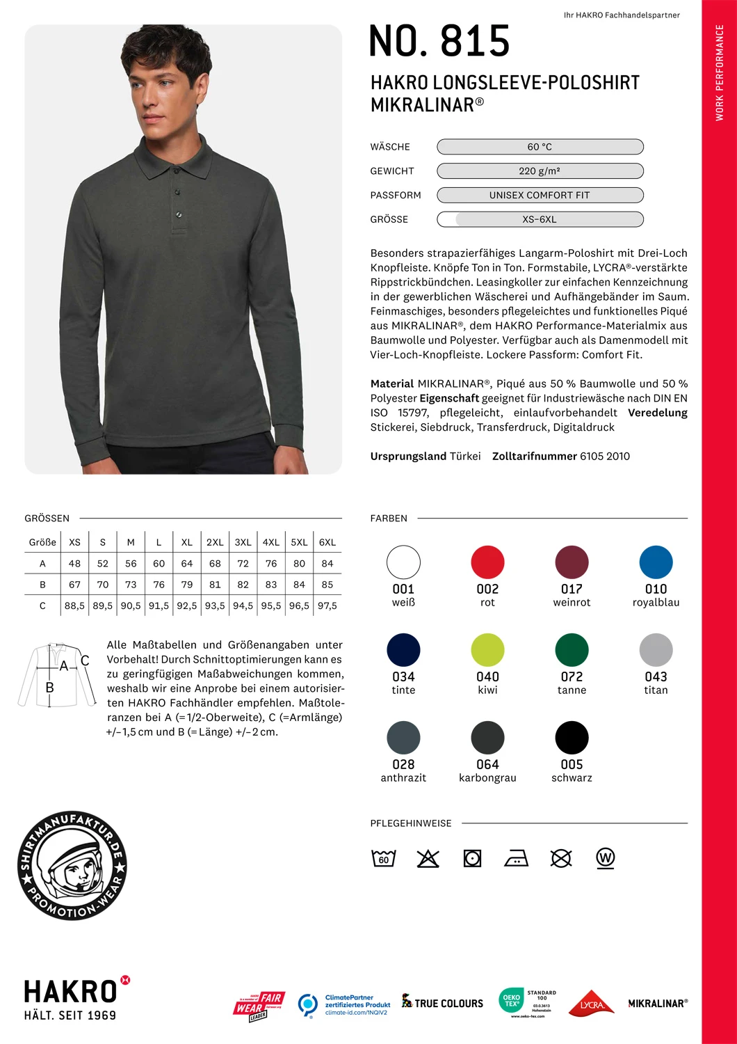 Hakro Longsleeve Polo Mikralinar Hakro Longsleeve Polo Mikralinar
