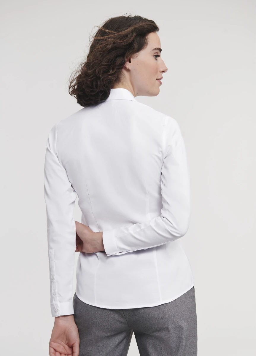 Russell Ladies Longsleeve Herringbone Blouse