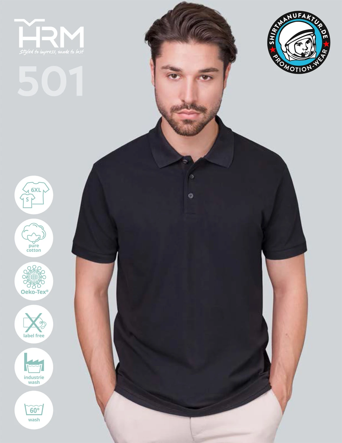 HRM Mens Luxury Polo