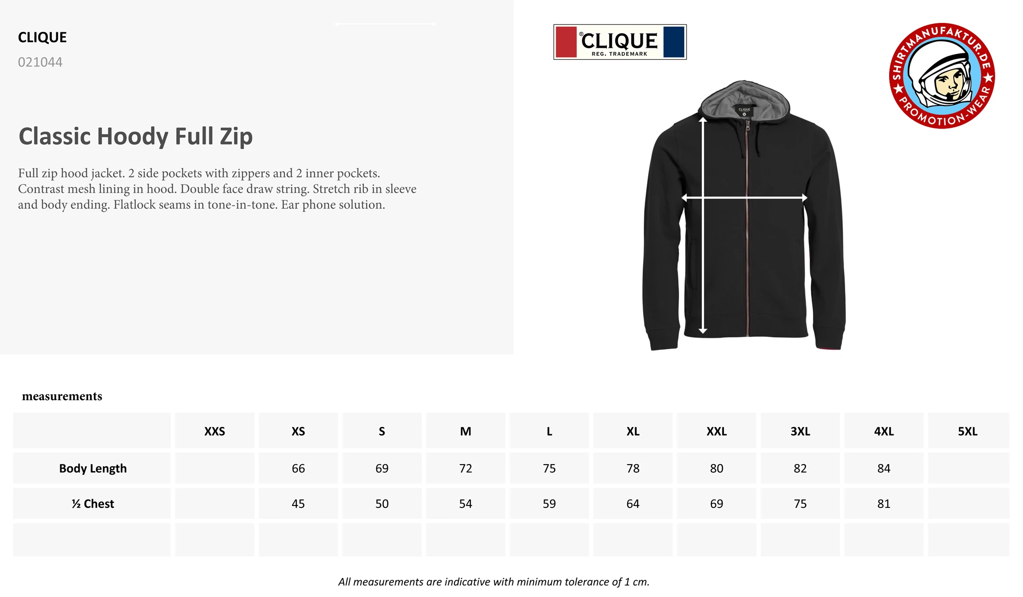 Clique Classic Hoody Full Zip