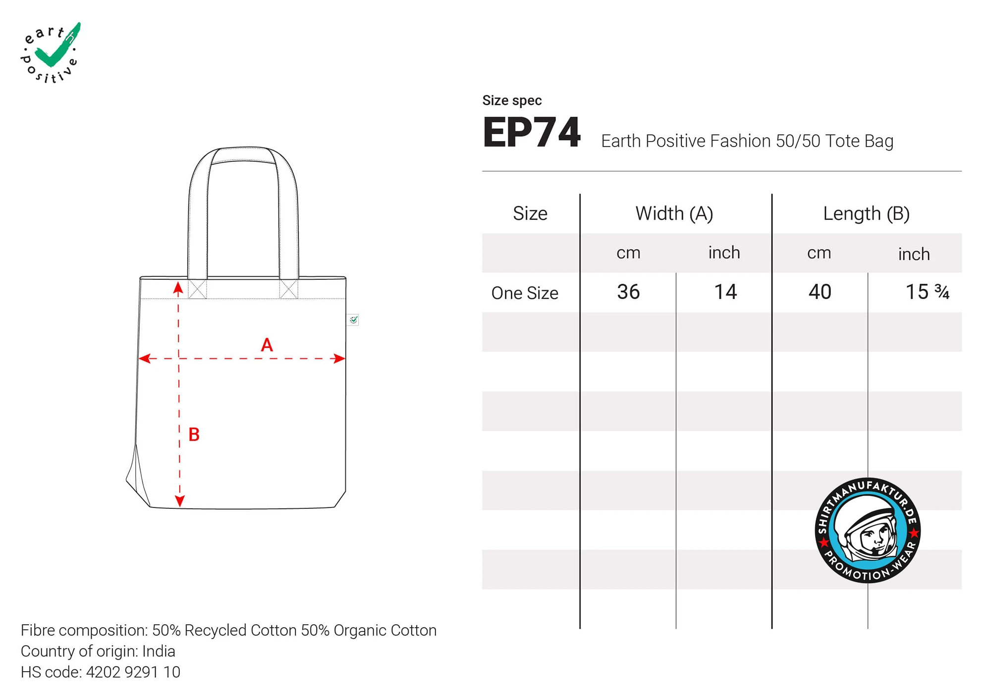 Earth Positive Fashion 50/50 Bag