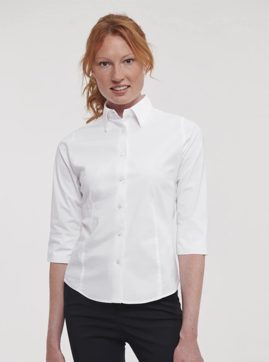 Russell Ladies 3/4 Sleeve Fitted Blouse