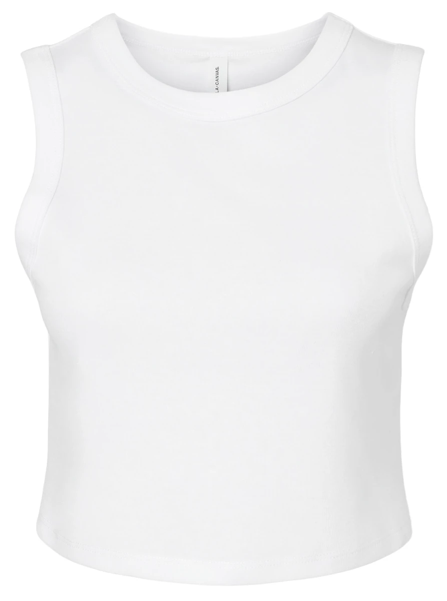 Bella Womens Micro Rib Muscle Crop Tank