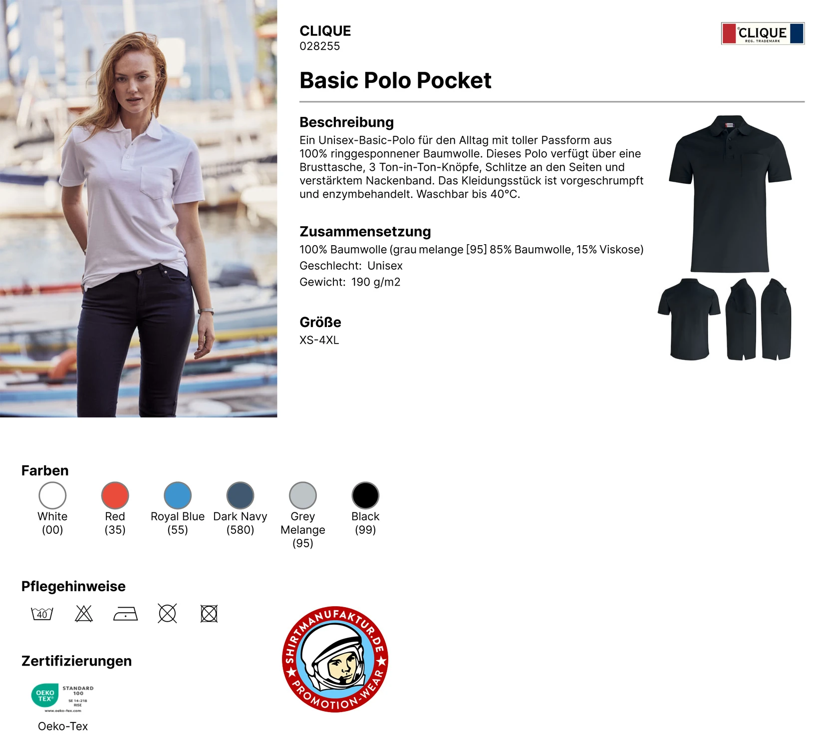 Clique Basic Polo Pocket