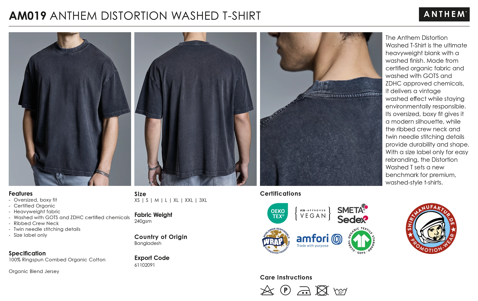 Anthem Distortion Washed T-Shirt
