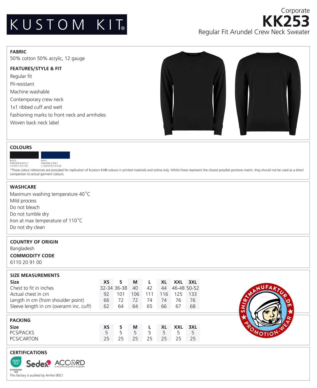 Kustom Kit Arundel Crewneck Sweater