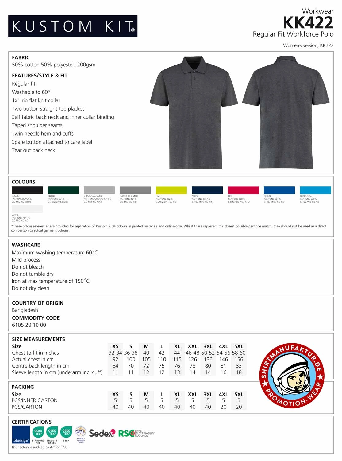 Kustom Kit Workforce Polo