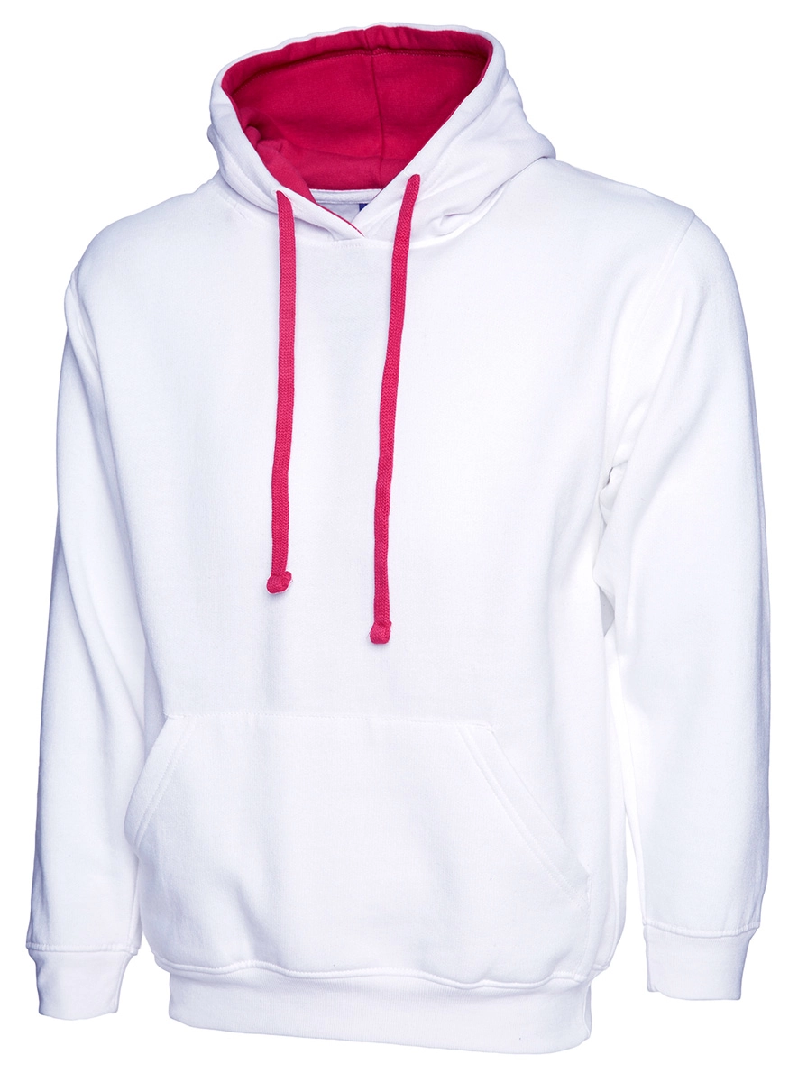 Uneek Contrast Hooded Sweatshirt