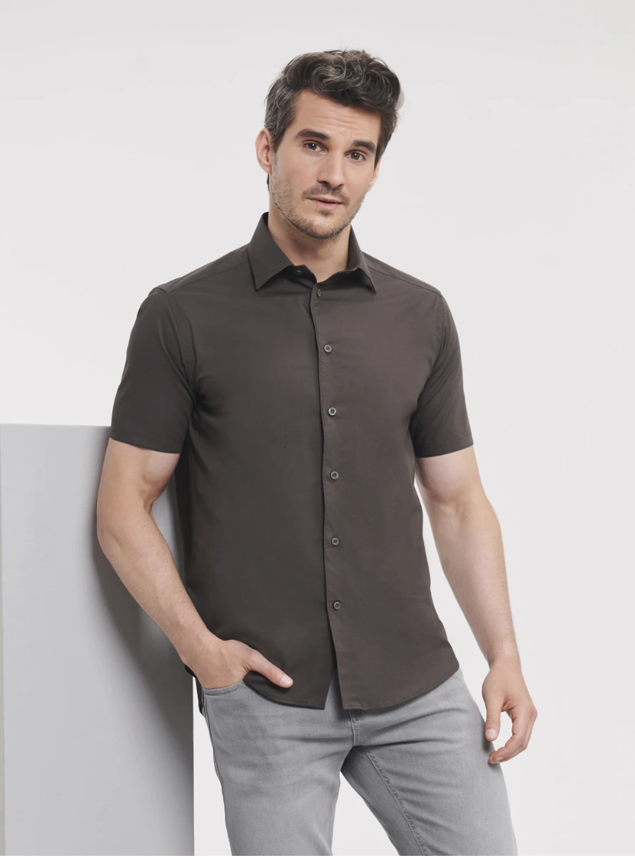 Russell Mens Short Sleeve Fitted Shirt