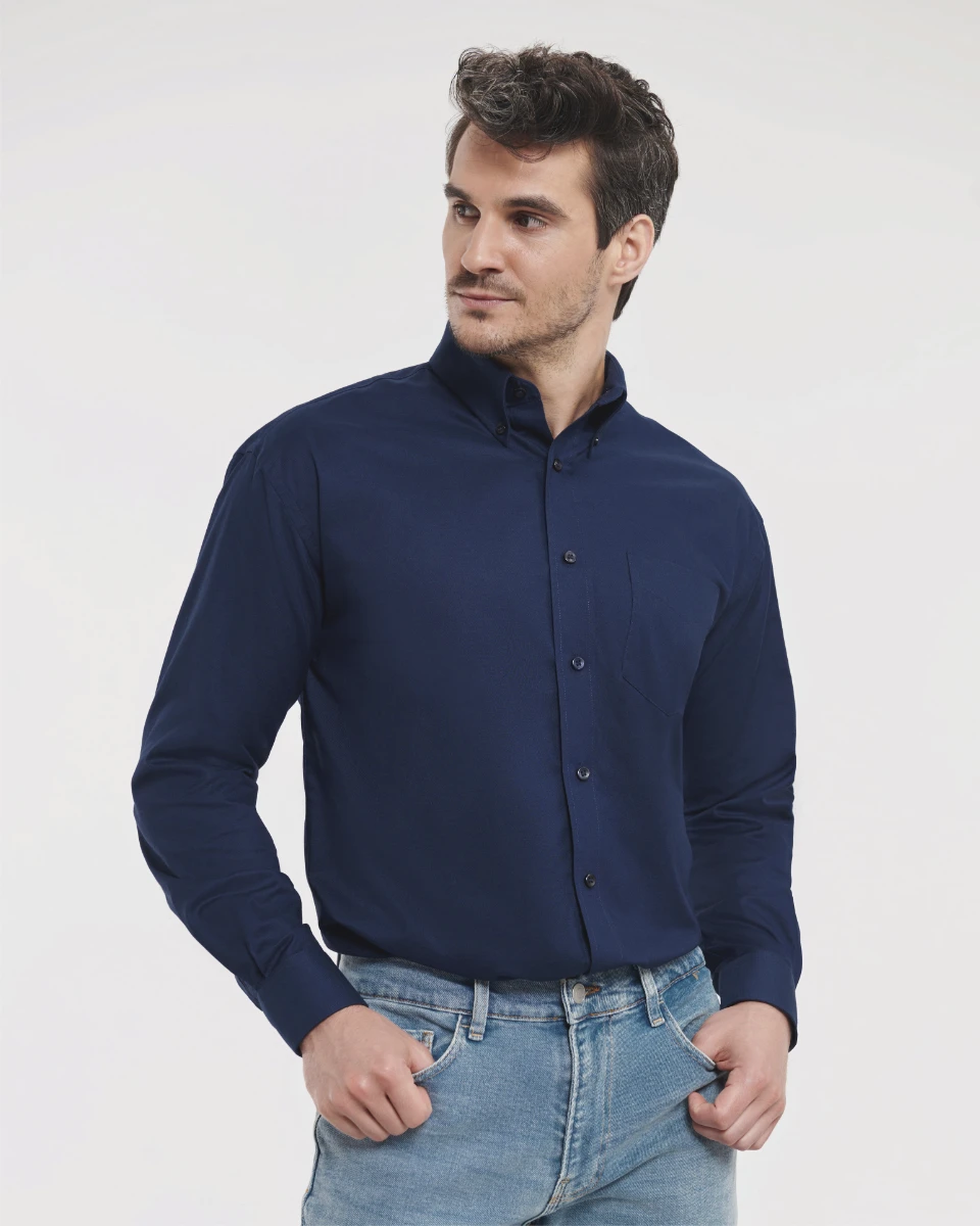Russell Mens Longsleeve Classic Oxford Shirt
