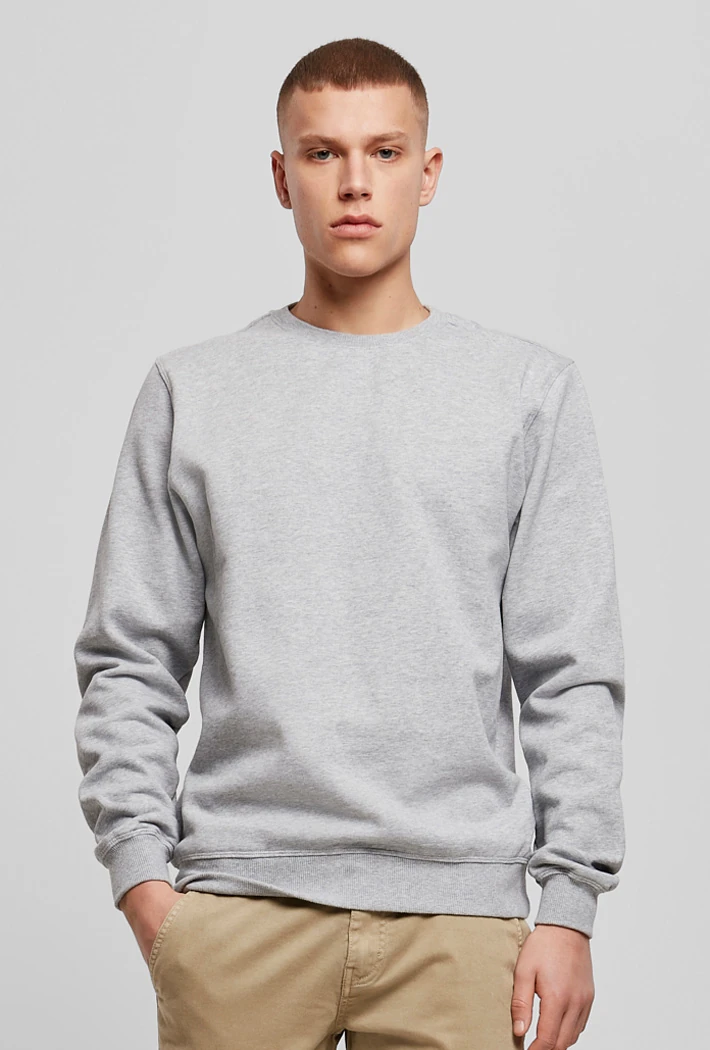 Build Your Brand, Premium Sweatshirt BY119, graumeliert