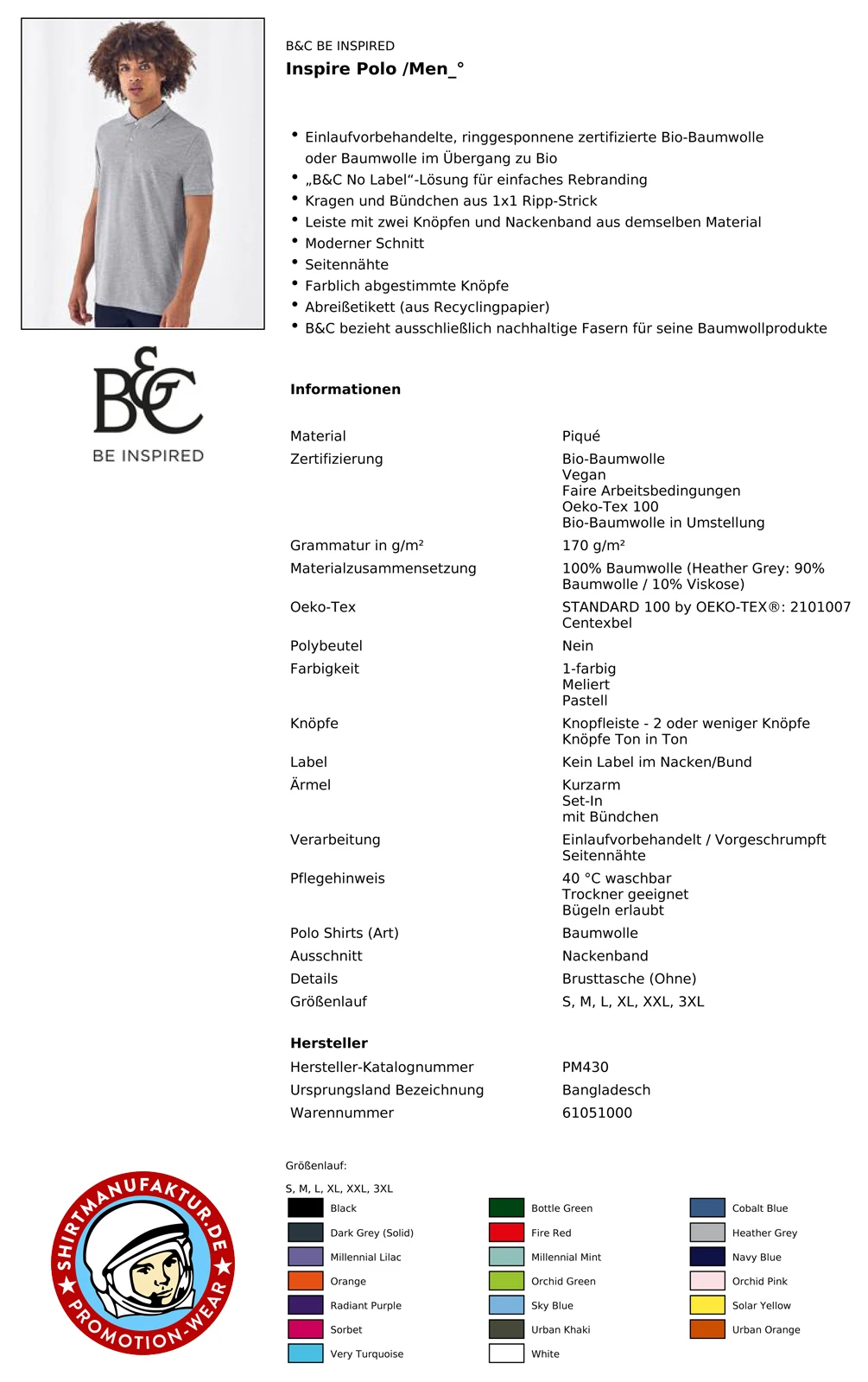 B&C Inspire Polo