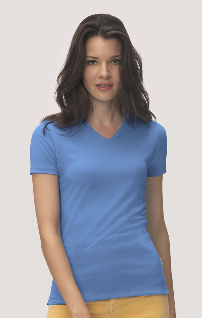 Hakro Ladies Cotton Tec V-Shirt