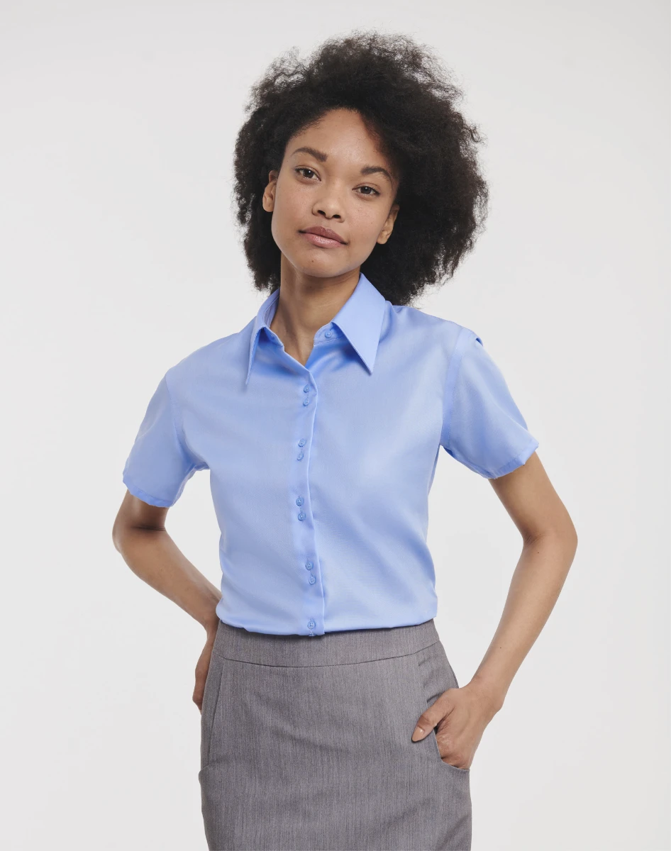Russell Ladies Short Sleeve Ulitmate Non-Iron Blouse