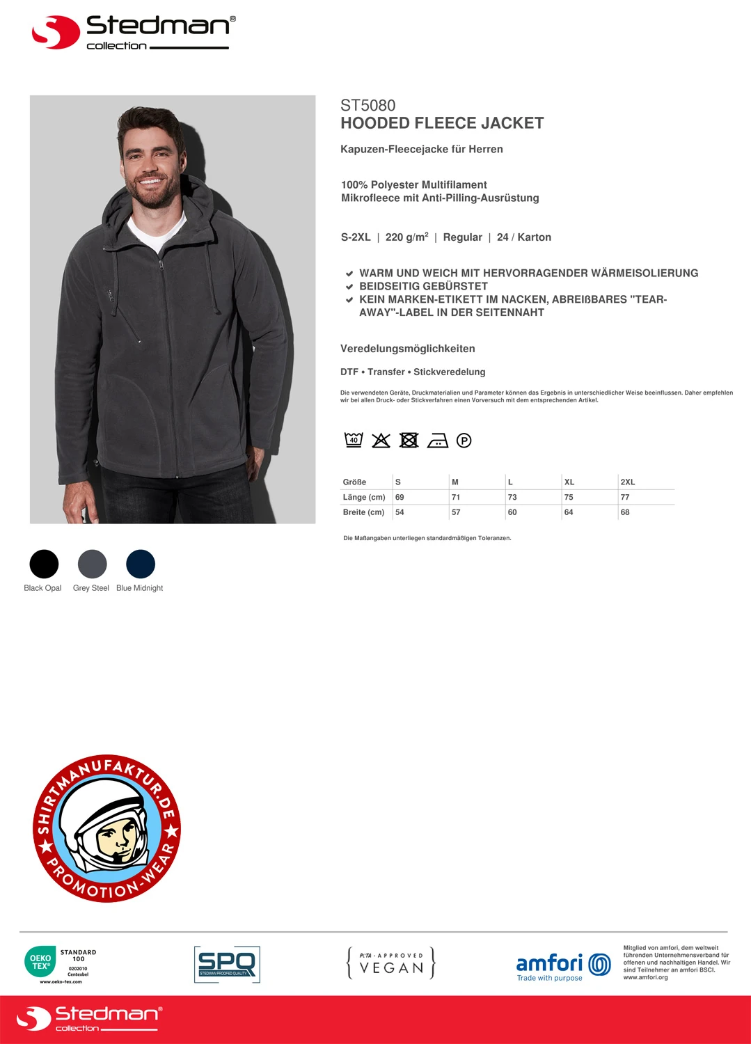 Stedman Hooded Fleece Jacket