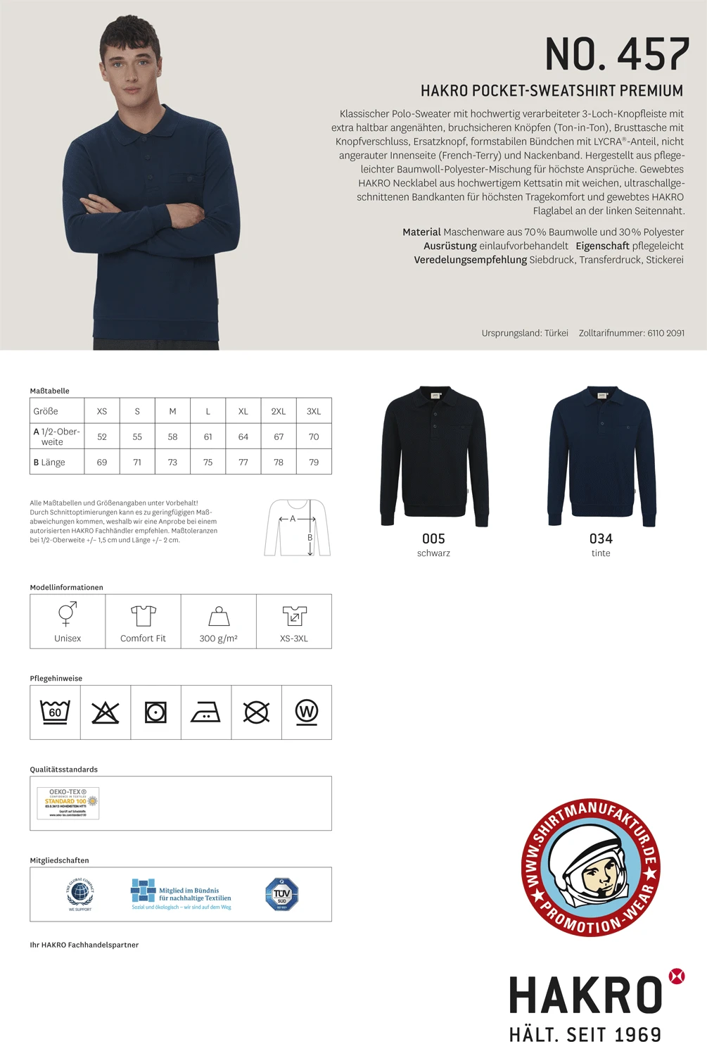 Hakro Pocket-Sweatshirt Premium