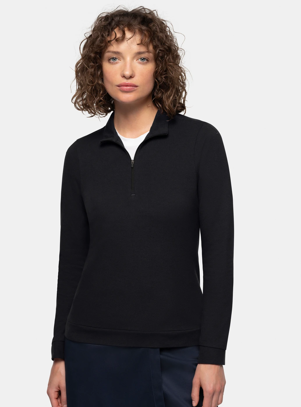 Hakro Ladies Zip-Longsleeve Piqué Mikralinar Eco