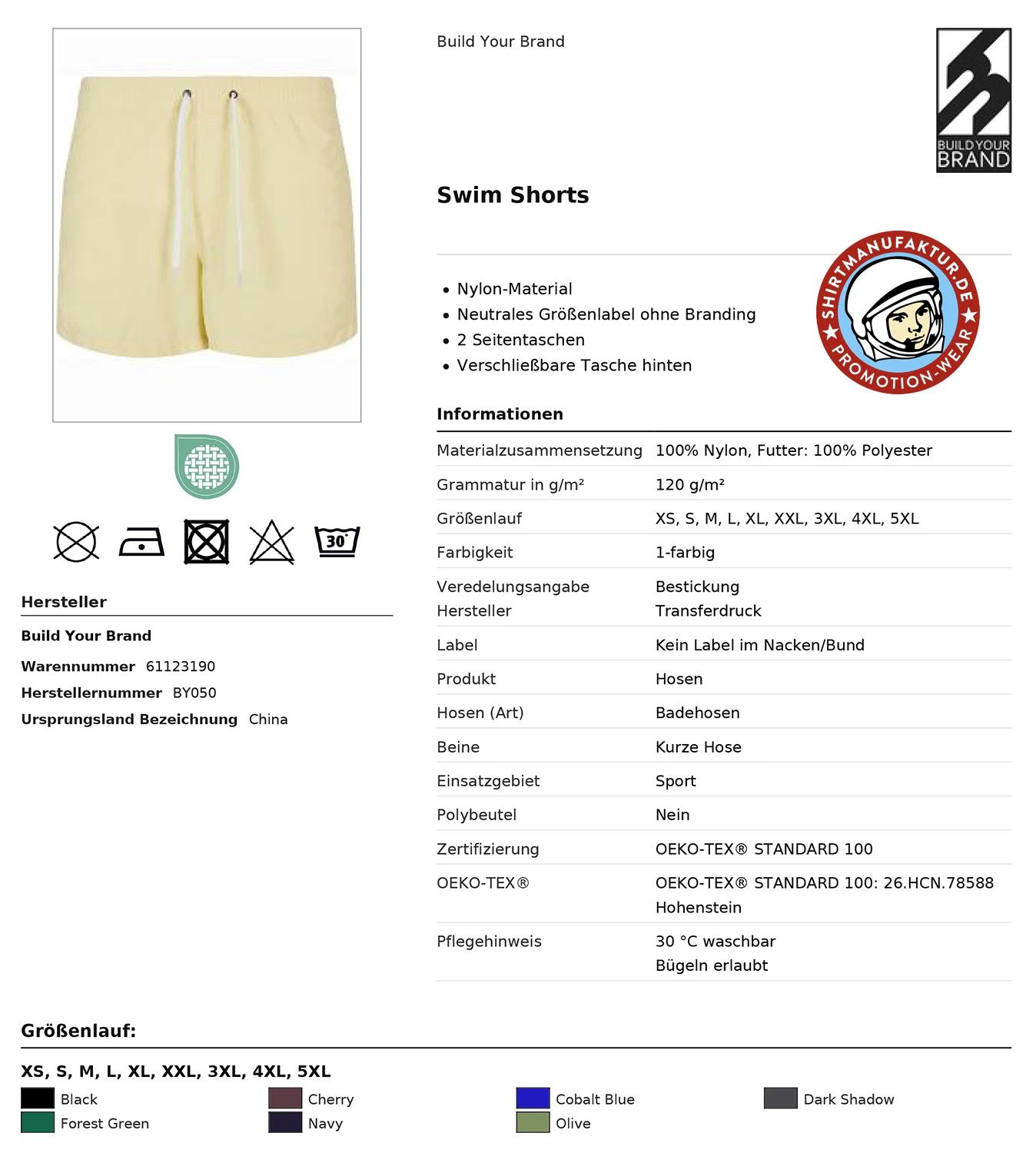 Build Your Brand Swim Short