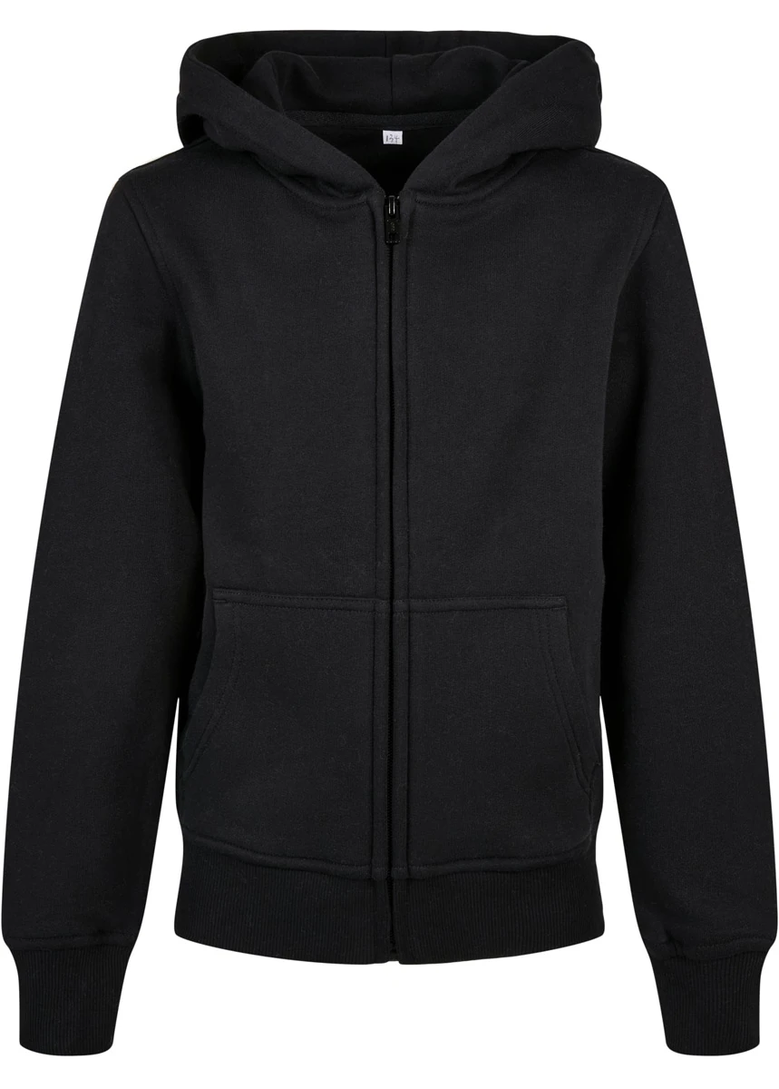 Build Your Brand Kids Organic Basic Zip Hoodie