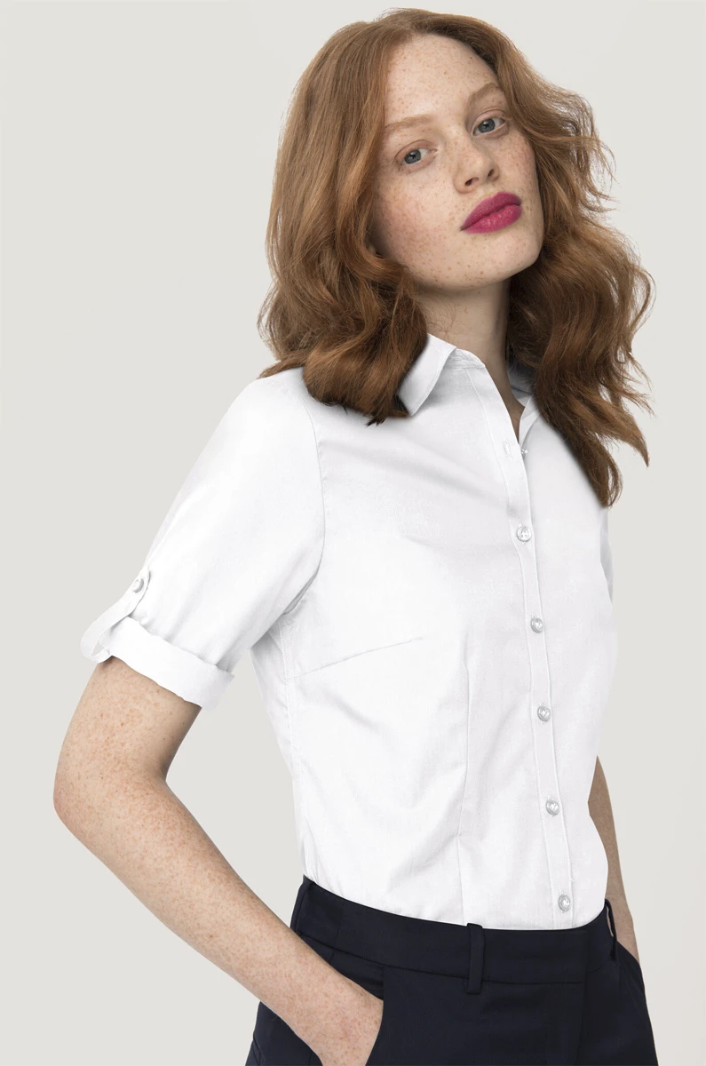 Hakro Ladies 3/4 Sleeve Vario Blouse Mikralinar