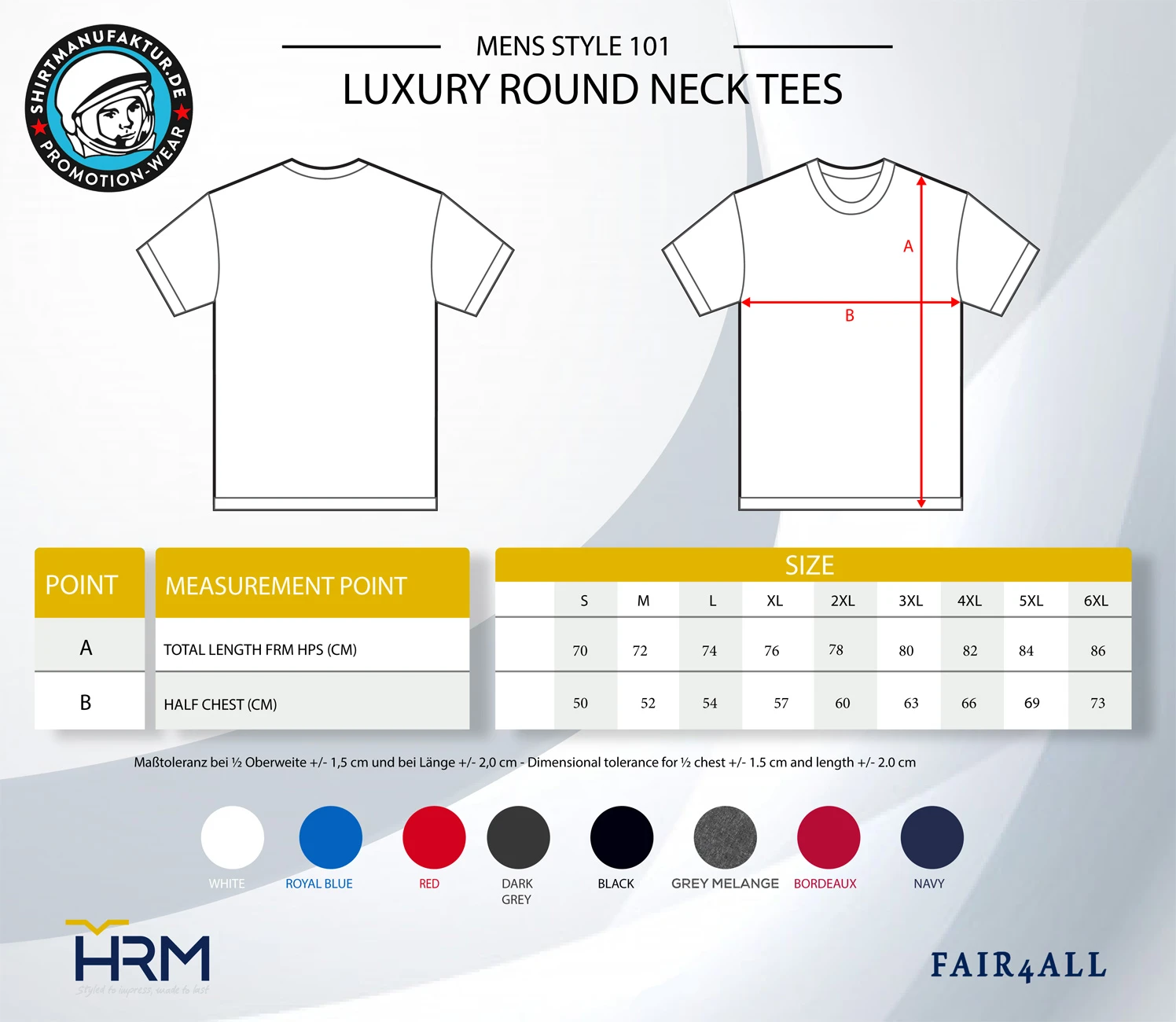 HRM Mens Luxury Tee