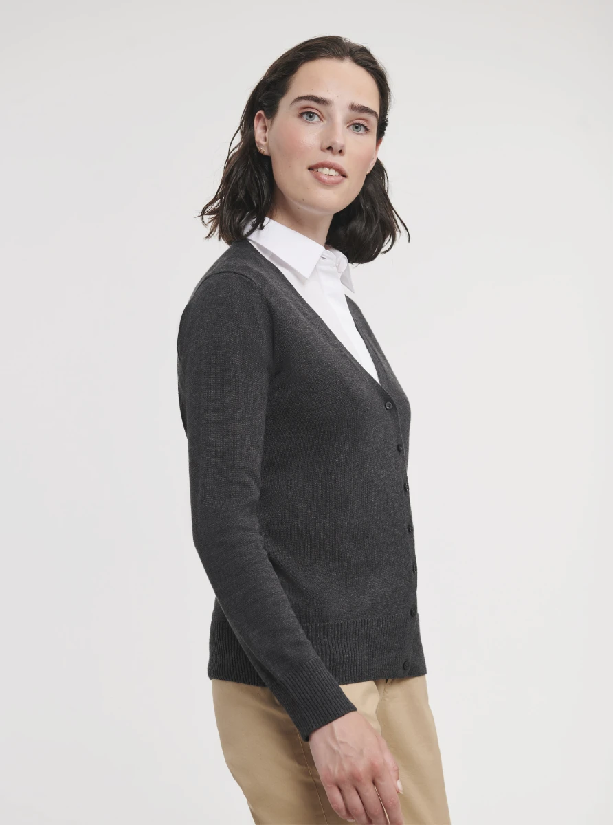 Russell Ladies V-Neck Knitted Cardigan