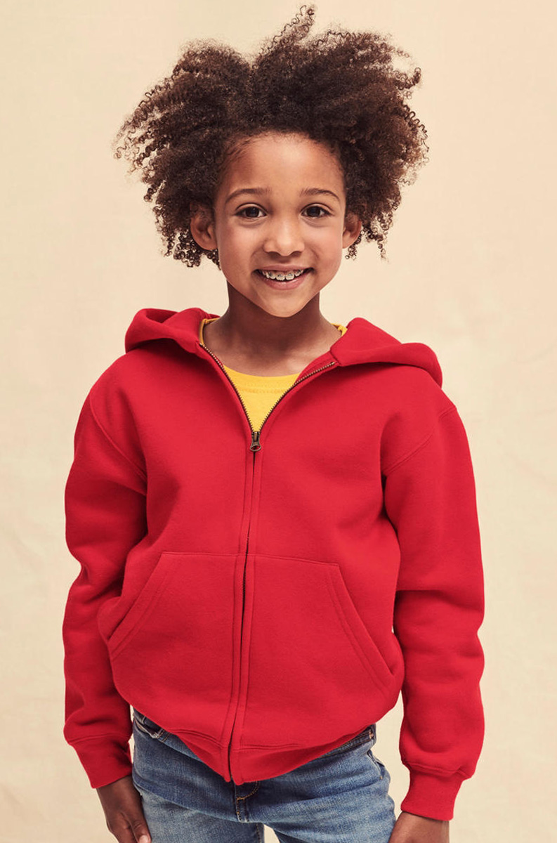 Fruit of the Loom Kids Premium Hooded Sweat Jacket