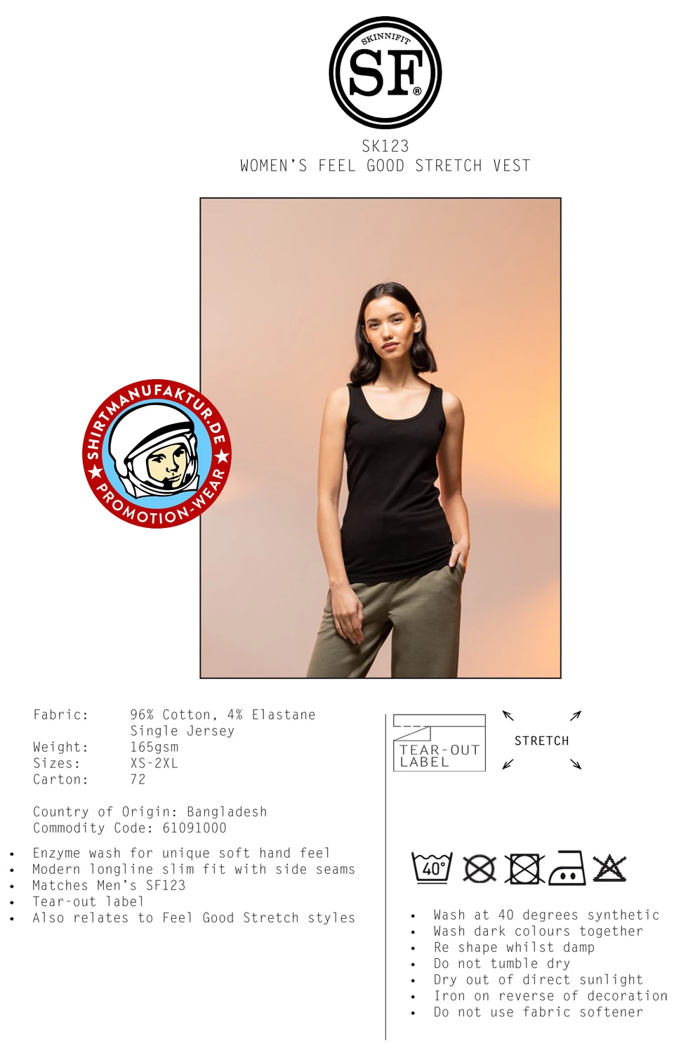 SkinniFit Womens Feel Good Stretch Vest