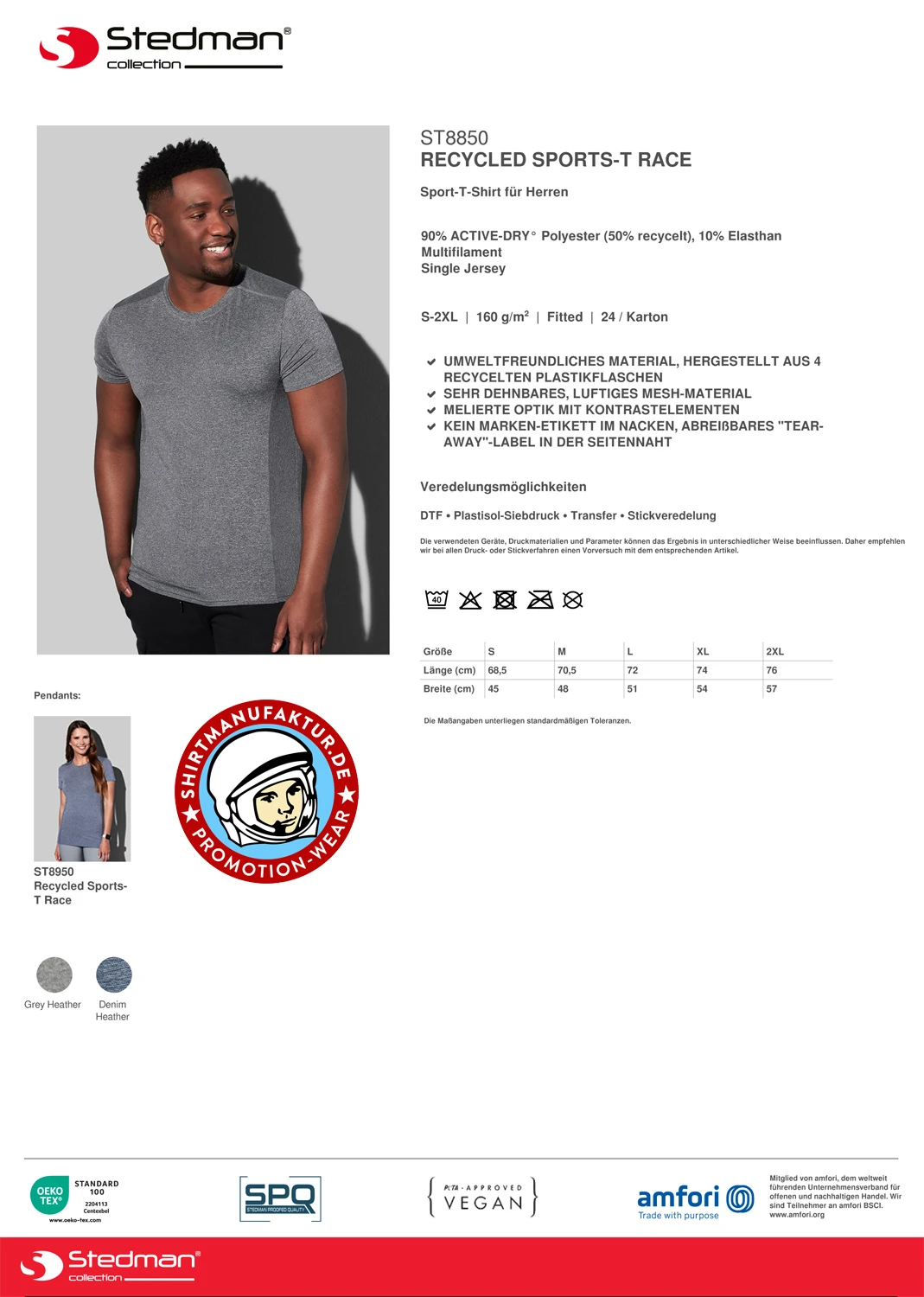 Stedman Recycled Sports-T Race