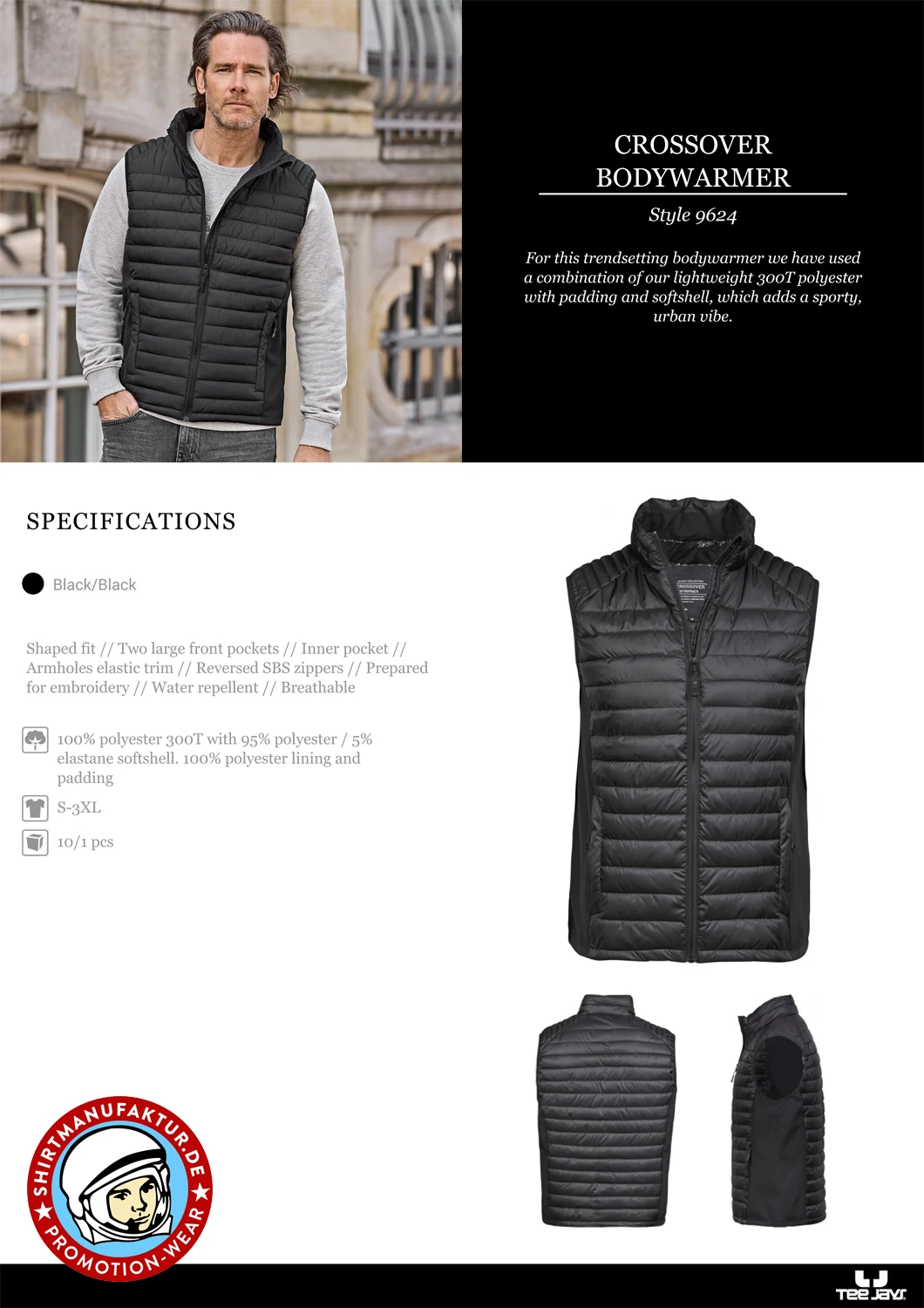 Tee Jays Mens Crossover Bodywarmer