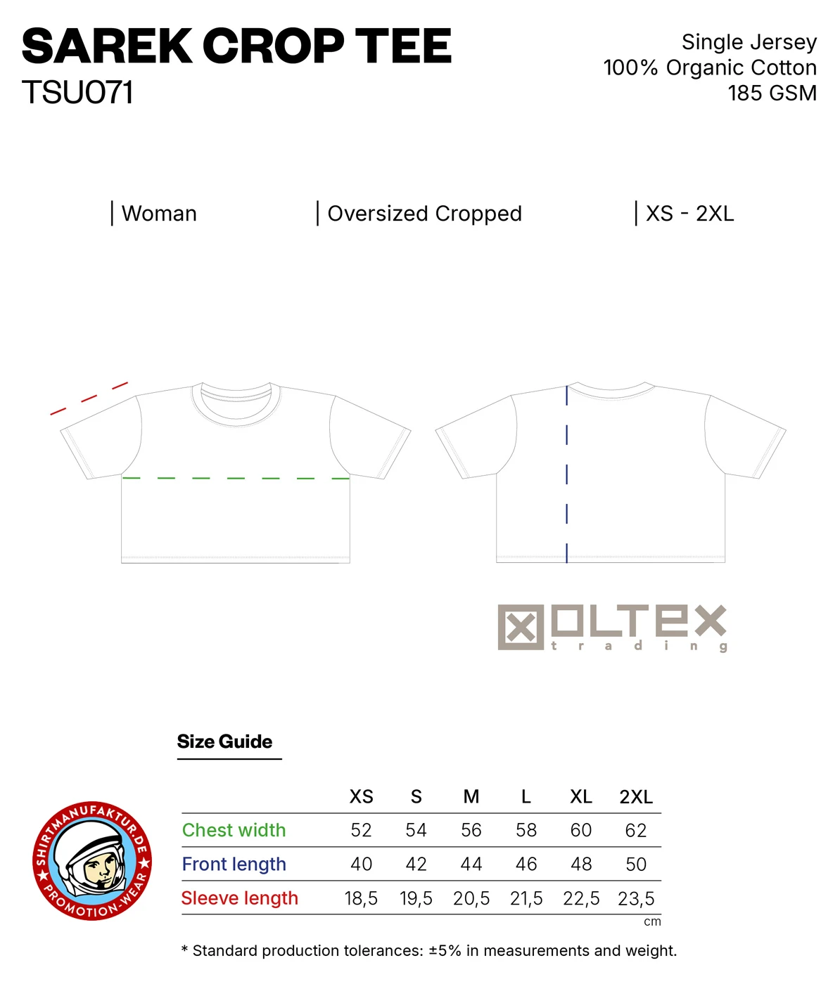 Oltex Ladies Sarek Crop Tee