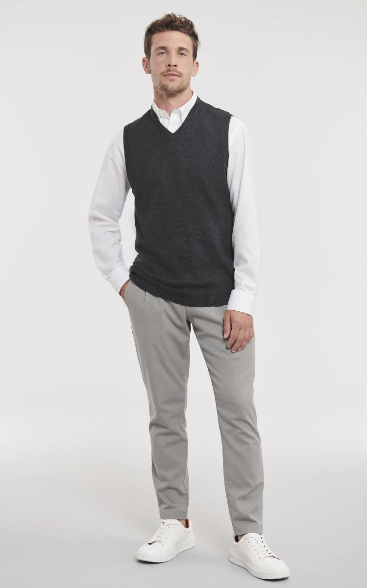 Russell V-Neck Sleeveless Knitted Pullover