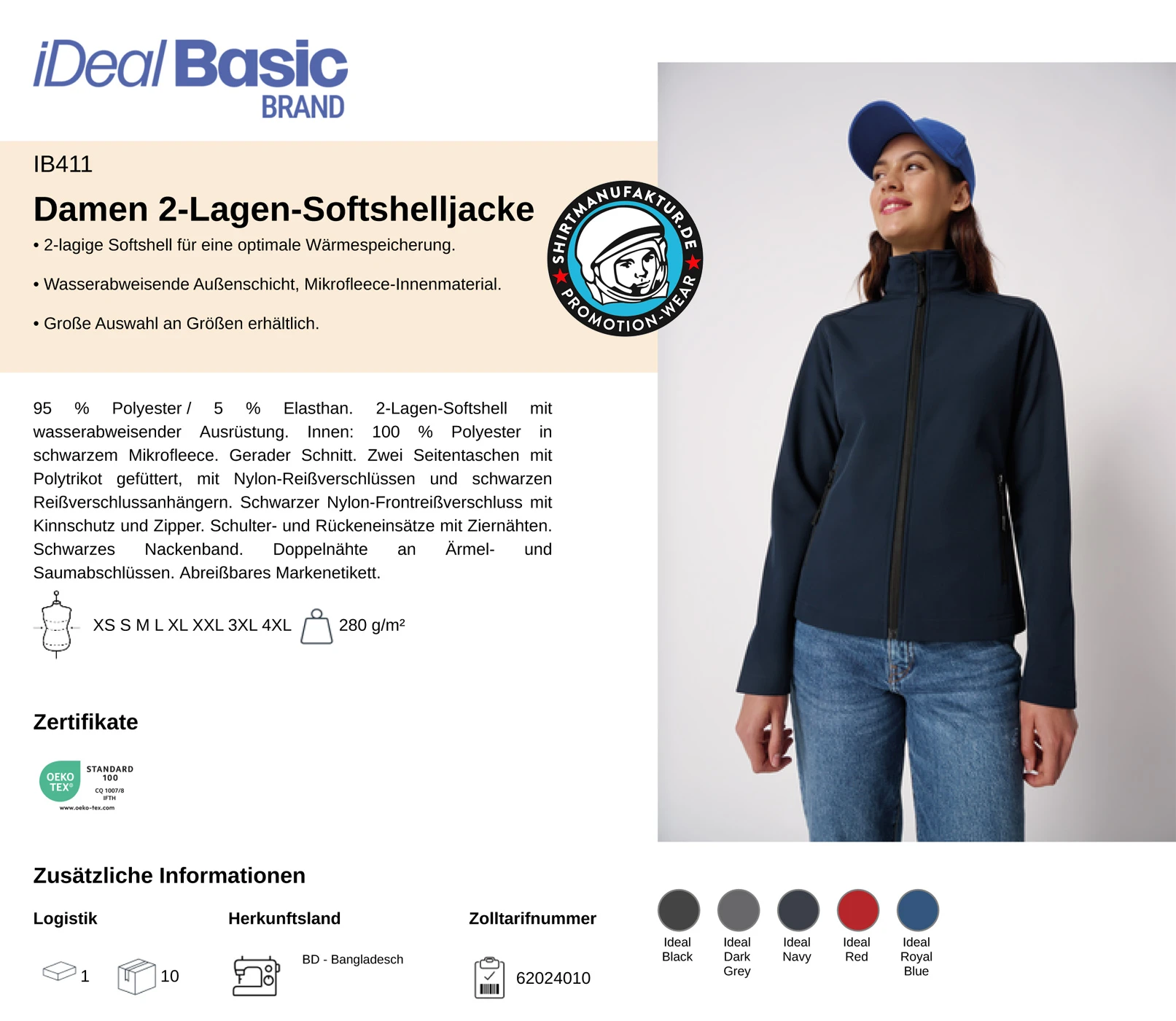 Ideal Basic Ladies Softshell Jacket