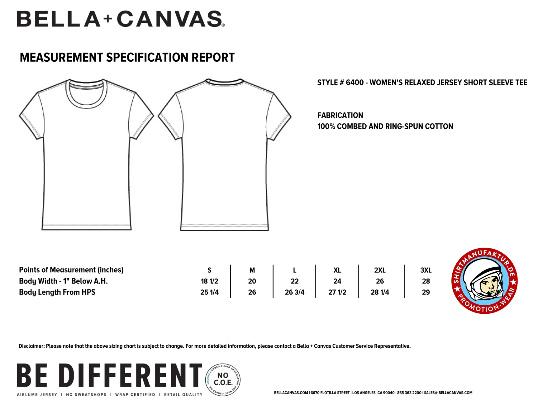 Bella Womens Relaxed Jersey Tee