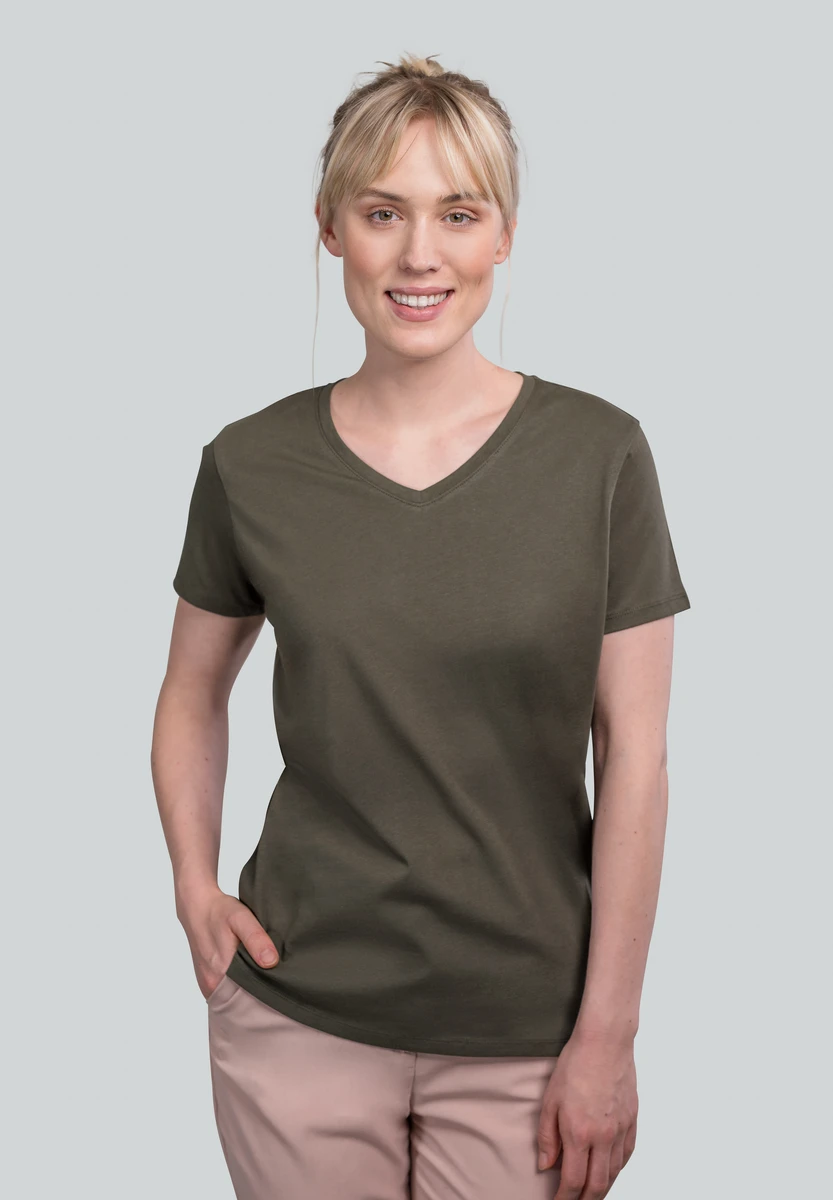 HRM Womens Luxury V-Neck Tee