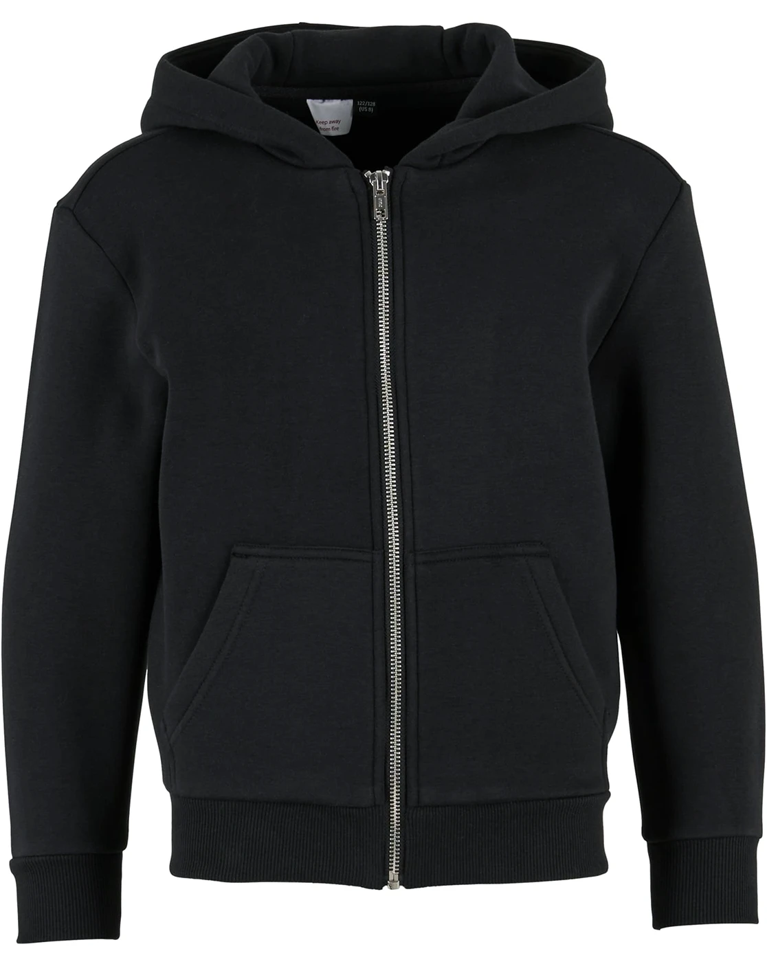 Build Your Brand Kids Fluffy Zip Hoodie