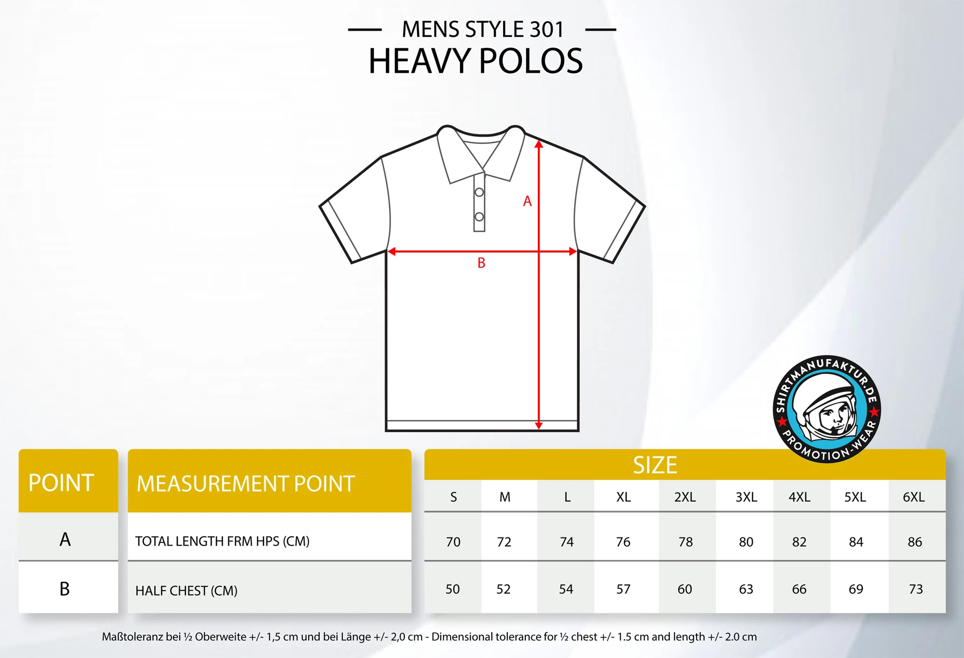 HRM Mens Heavy Polo