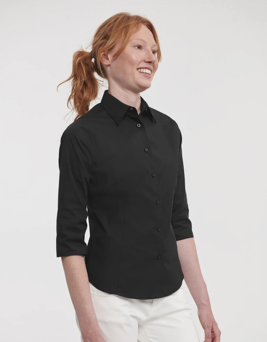 Russell Ladies 3/4 Sleeve Fitted Blouse