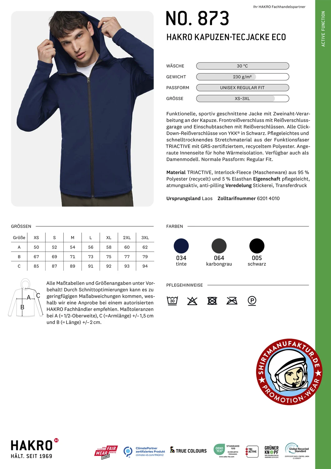 Hakro Kapuzen Tec Jacke Eco