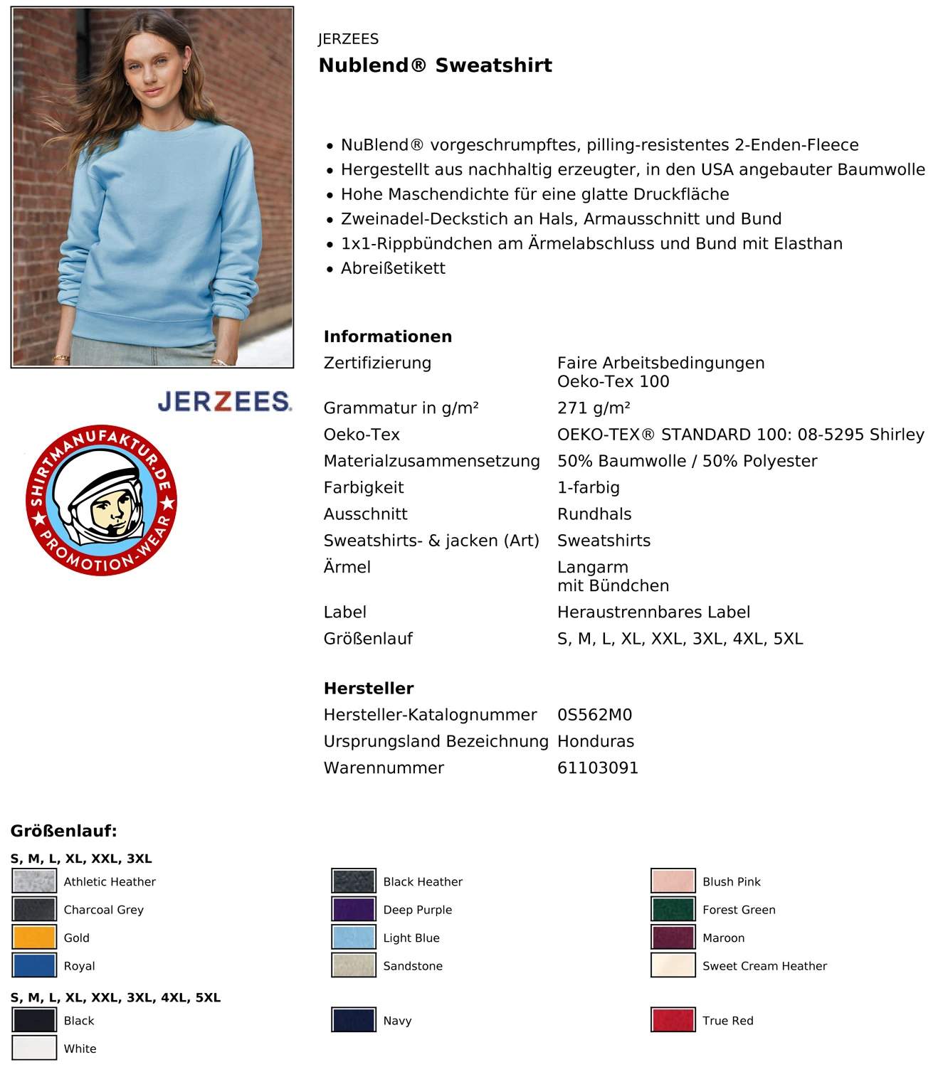 Jerzees Nublend Sweatshirt