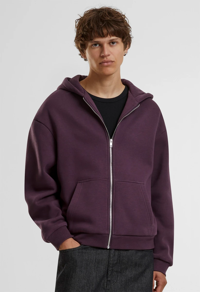 Build Your Brand Fluffy Zip Hoody