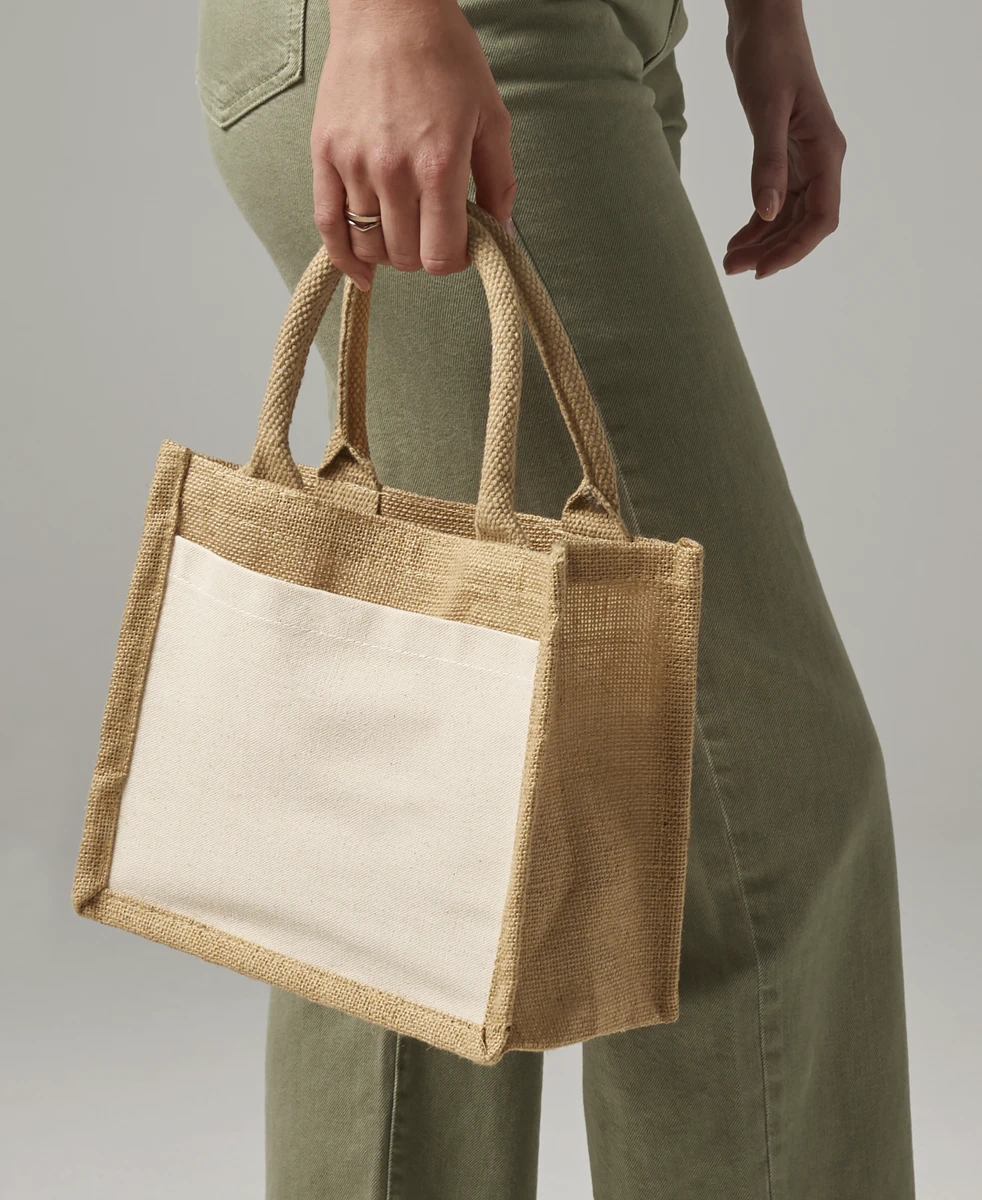 Westford Mill Cotton Pocket Jute Gift Bag