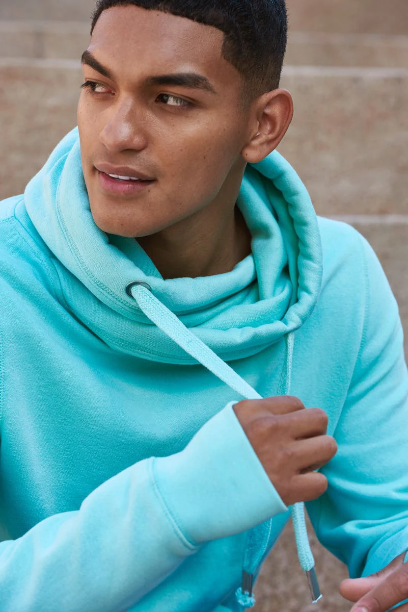Just Hoods Cross Neck Hoodie